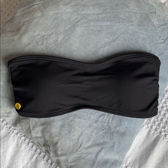Volcom Black Bandeau Bathing Suit Top XS - Picture 2 of 3